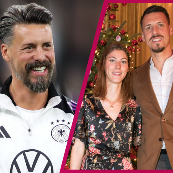 Das ist seine schöne Ehefrau Denise